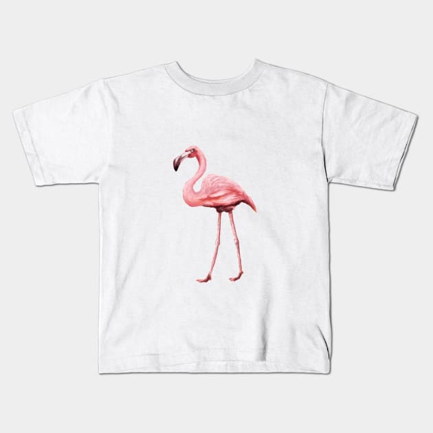 Pink Flamingo Kids T-Shirt by PeggyNovak